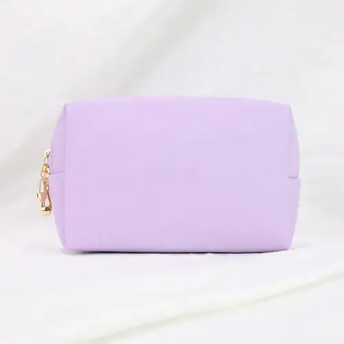 Wholesale Saffiano PU Leather Cosmetic Bag | Sleek Makeup Organizer with Pastel Colors for Beauty Brands & Retailers